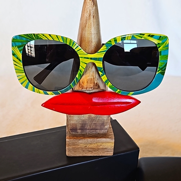 VERSACE Palm Print Sunglasses - Full Inclusion! Like NEW! - Picture 2 of 10